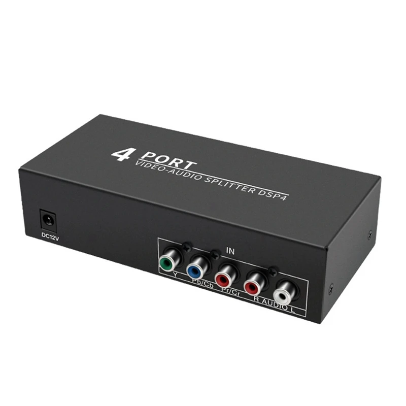 Splitter Audio Video Componente Av 1 In 4 Out, Componente Rca/Ypbpr A 4 Vie Audio Av Splitter Av Video Switch Box; Per Dvd