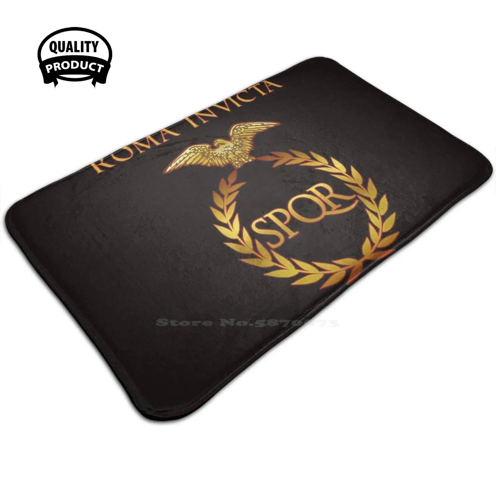 Roma Invicta Spqr Impero Romano Latino 3D Morbido Tappetino Antiscivolo Tappeto Tappeto Foot Pad Spqr Roma Roma Roma Kit Derby Spqr Mary Beard As Roma