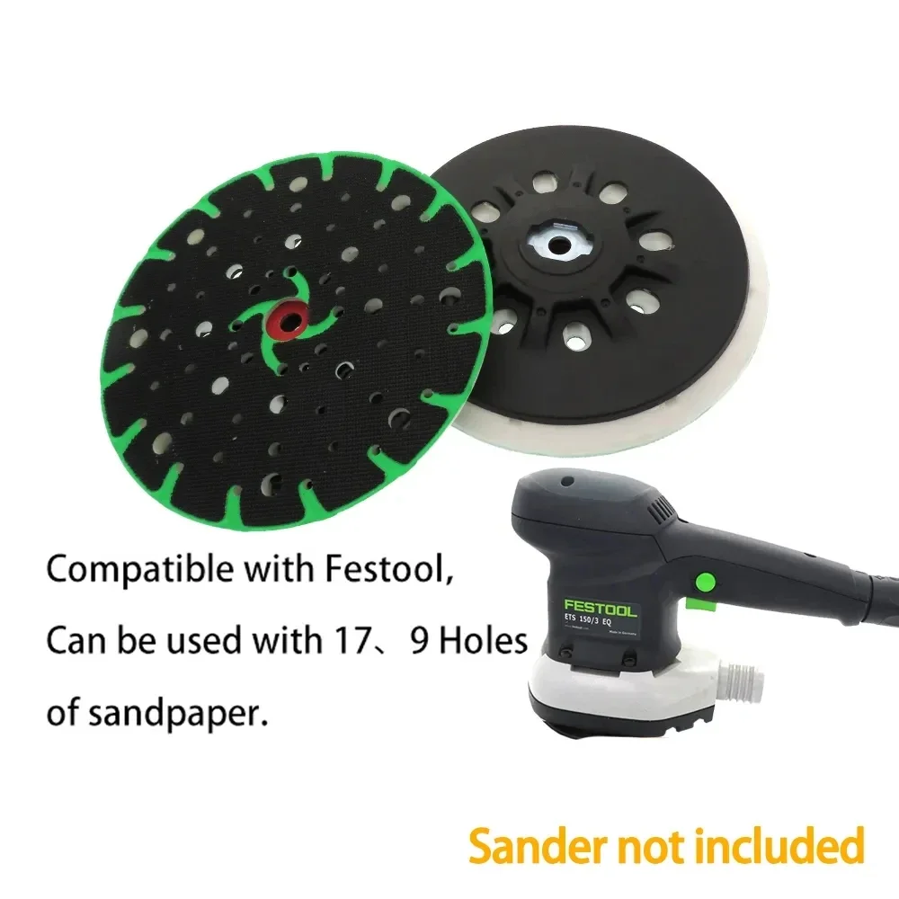 Tampone Abrasivo Senza Polvere Multi-Foro Da 6 Pollici 150Mm Platorello Di Supporto Per Levigatrice Hook Loop Per Levigatrice Per Festool Levigatura P