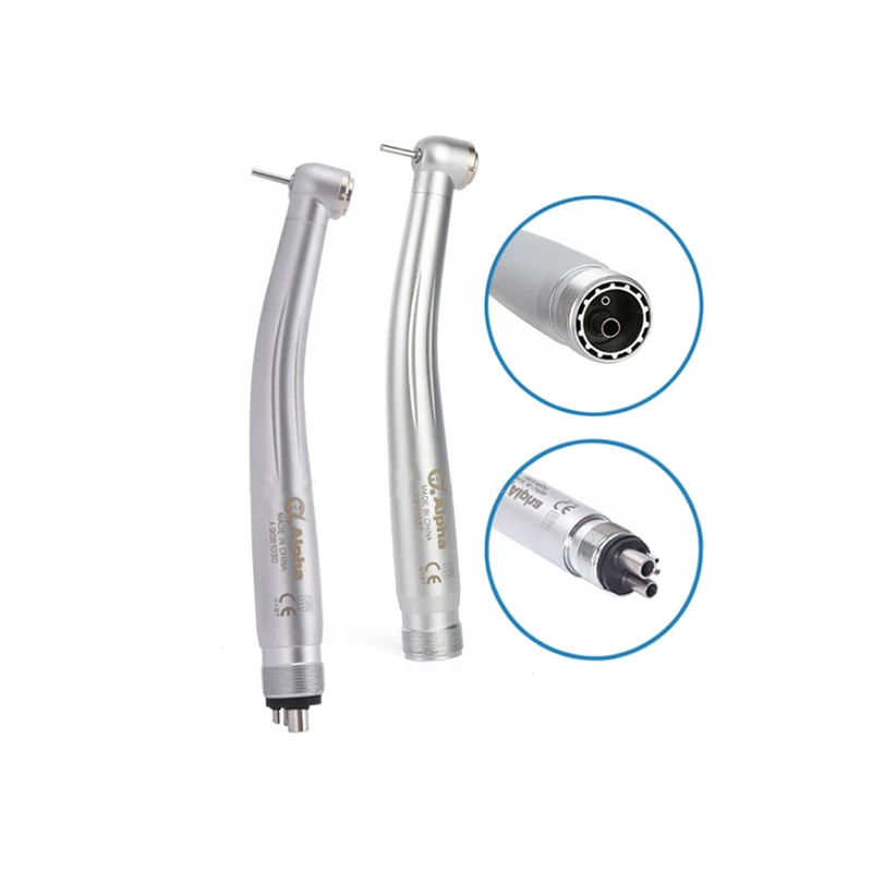 Manipolo Dentale Ad Alta Velocità Led Self-Power E-Generator Pulsante In Fibra Ottica Max Air Turbine Cartuccia Rotore 2/4 Fori Odontoiatria
