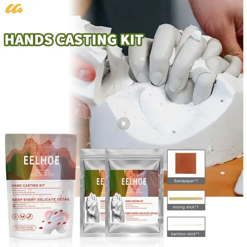 Mani Fai Da Te Casting 3D Hand Foot Print Model Baby Gesso Mold Souvenir Wedding Friends Anniversary Gifts Coppie Kit Di Stampi A Mano