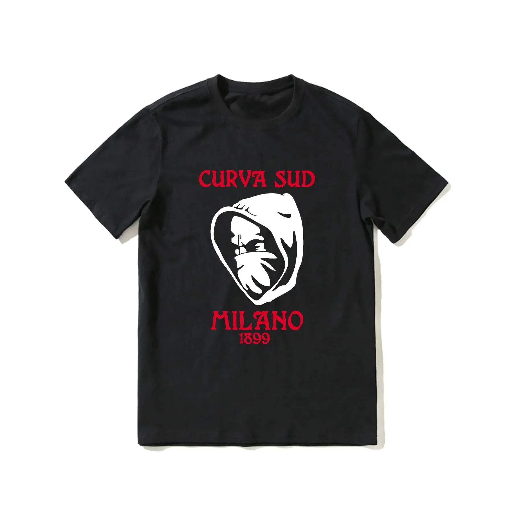 2023 Vendita Calda Estate 100% Cotone Curva Sud Milano 1899 Maglietta Nera Uomo Maniche Corte Cool Tee Hip Hop Streetwear T-Shirt