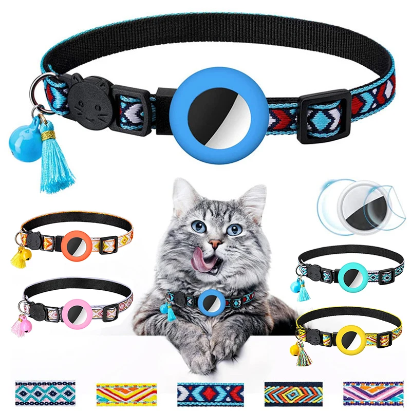 Per Apple Airtag Case Dog Cat Bell Collar Gps Finder Anti-Lost Location Tracker Device Cover Cat Tracker Collare Accessori Per Animali Domestici