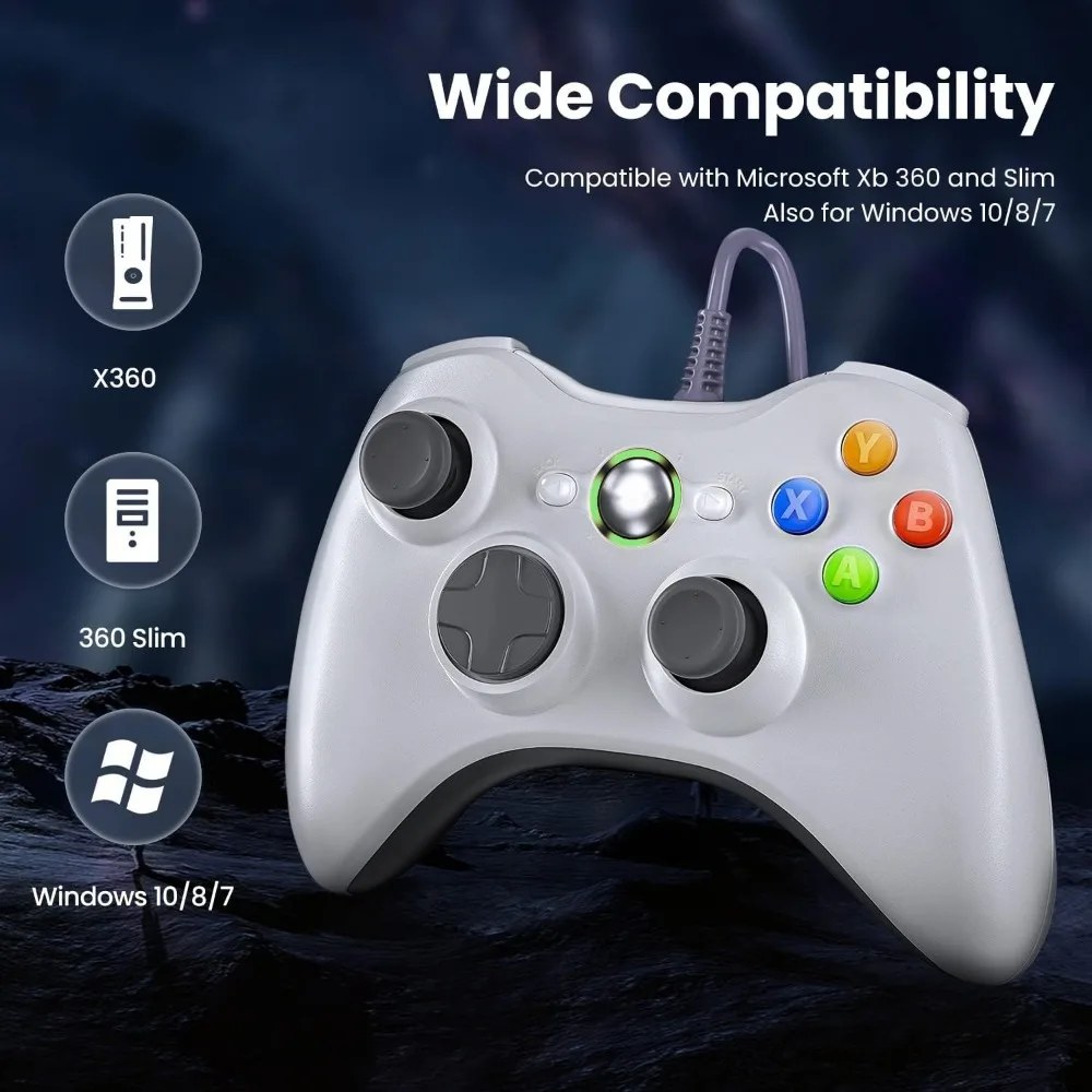 Xbox 360 Controller Cablato Usb Remote Gamepad Pc Gaming Control Windows 7/8/10/11 Accessori Per Console Per Videogiochi Joystick Joypad