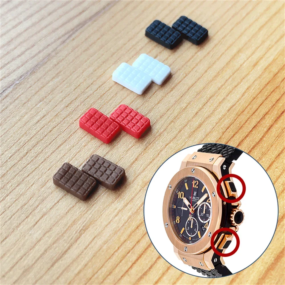 Guarda La Toppa Di Perle Di Gomma Pusher Per Hublot Big Bang 44Mm Pulsante Dell'Orologio Cronografo