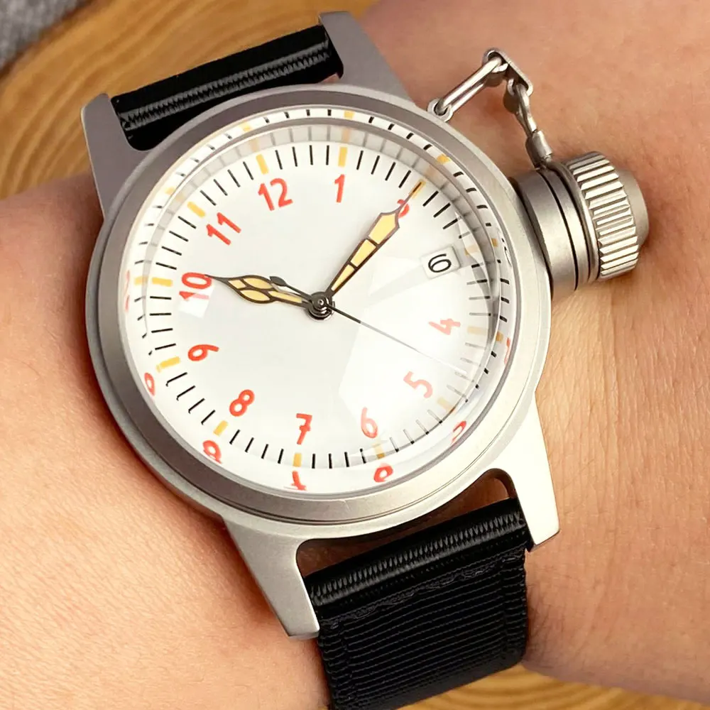 20Atm Waterproof Diver 36Mm Military Mechanical Frog Men Watch Nh35A Domed Sapphire Glass Lume Hand Sandblasted Case Vintage