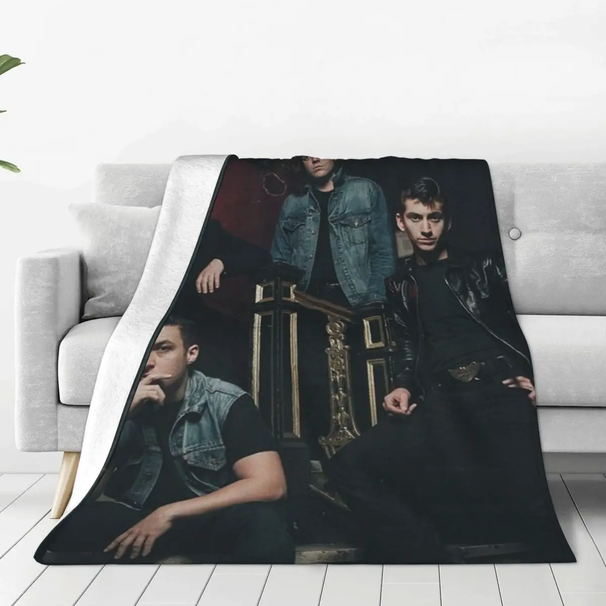 A-Arctic Band Flanella Coperta M-Scimmie British Rock Music Album Warm Soft Throw Coperta Per Copriletto Camera Da Letto Copridivano