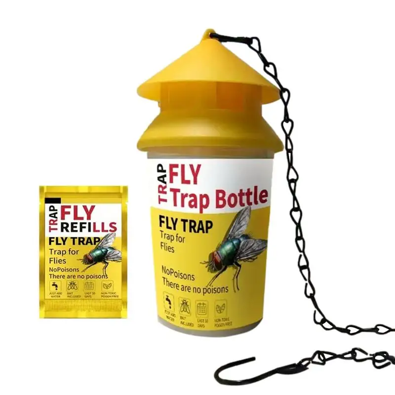 Fly Trap Riutilizzabile Fly Trap Jar Con Per Backyard Patii Farms Garbag Fly Traissolable Bait Fly Trappole Hanger Fly Trap Bottles