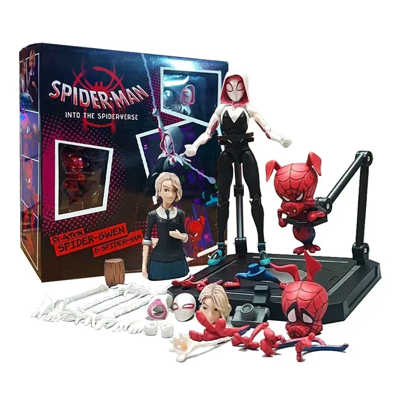 Hot Toys Marvel Action Figure Collection Sentinel Spider Wen Marvel Spider-Man Nel Spider Verse Figures Model Toys