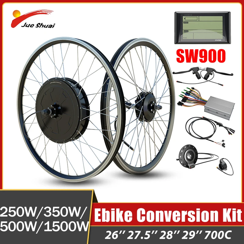 Kit Di Conversione Ebike Ad Alta Velocità 48V Ruota Elettrica Brushless Gear Hub Motor Bici Elettrica Posteriore Ebike Engine Sw900 Kit Display