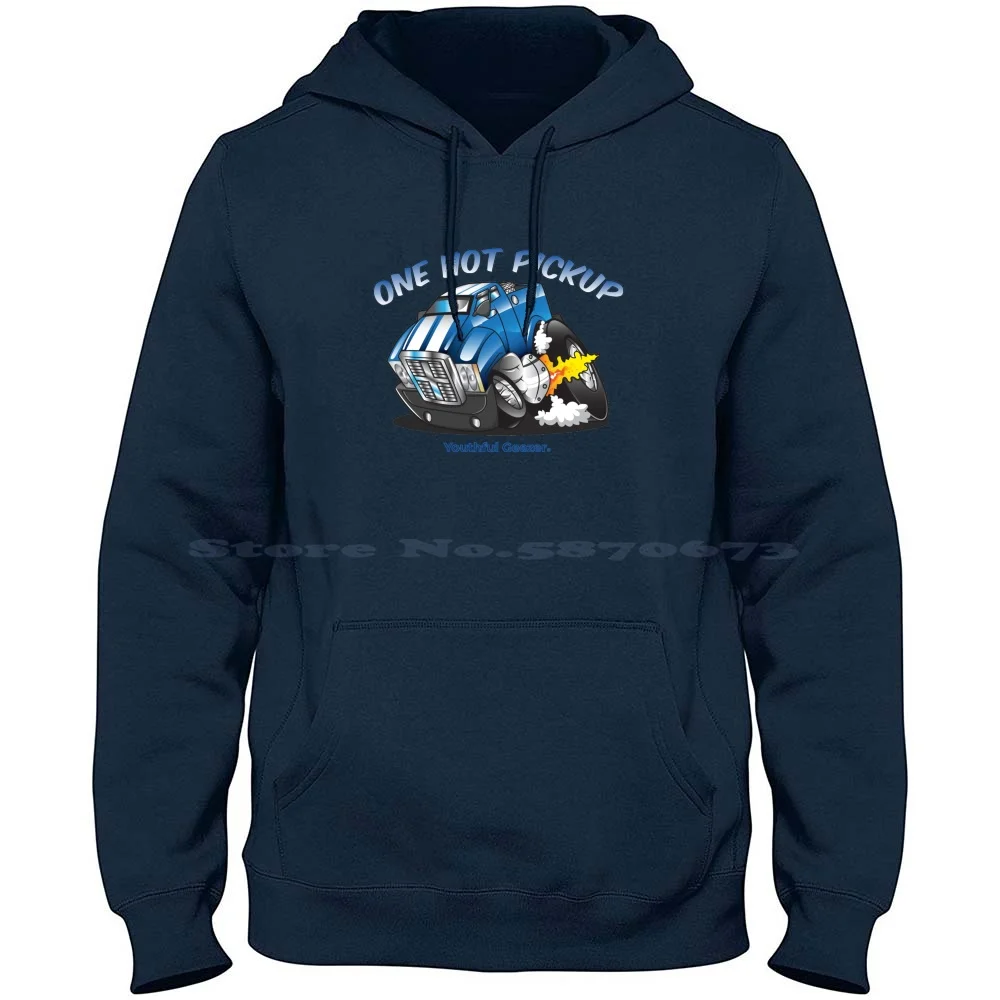One Hot Pickup Cartoon Car Toon 100% Cotone Felpa Con Cappuccio Dakota Pickup Truck Hot Truck Pickup