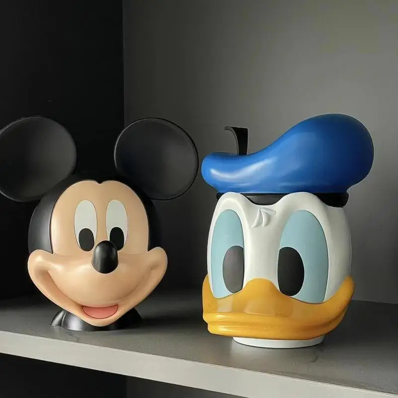 Miniso Piggy Bank Kawaii Mickey Mouse Donald Duck Tom E Jerry Piggy Bank Cartoon Desktop Decorationt Regalo Per I Bambini