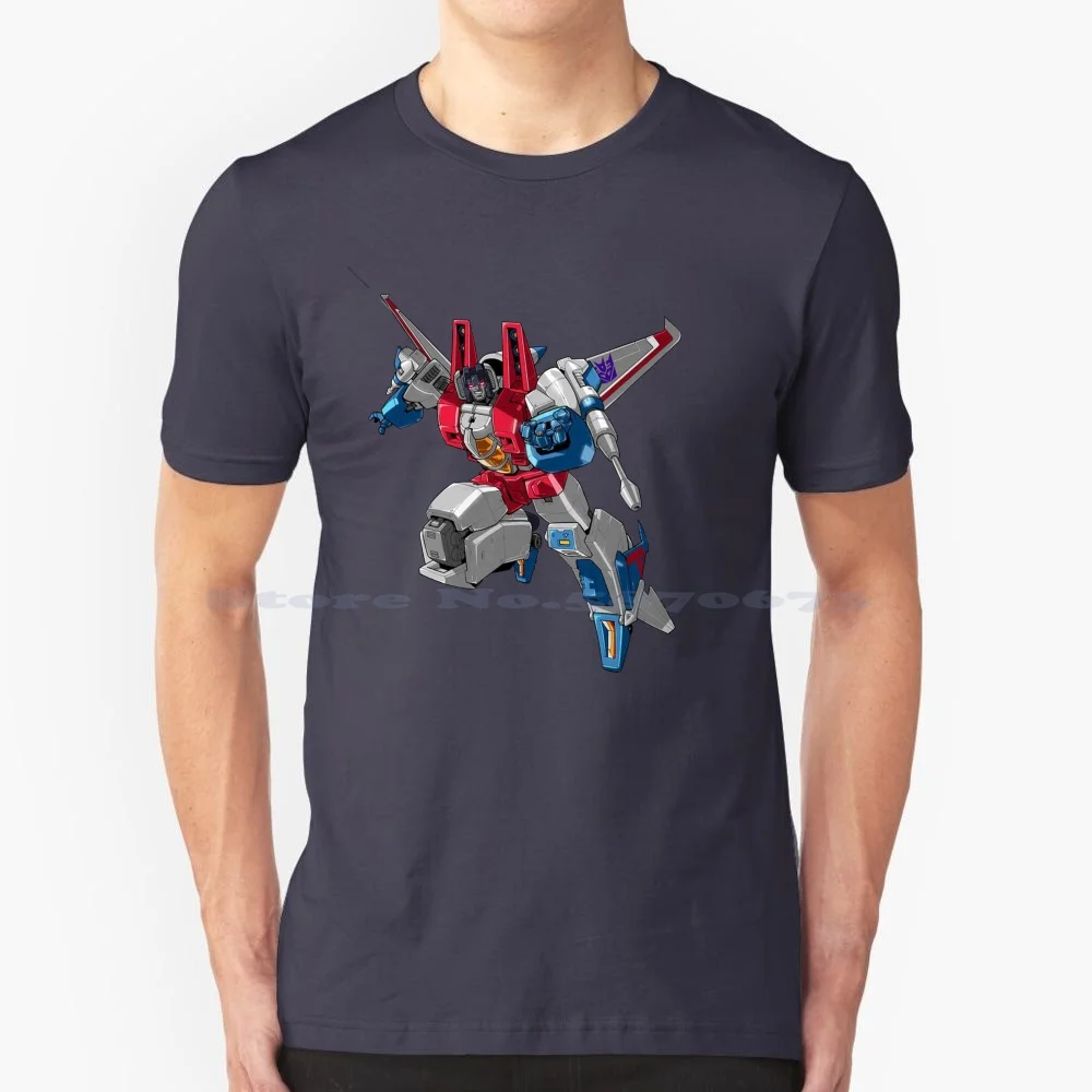Starscream T Shirt 100% Cotone Tee Starscream Soundwave Voltron Gijoe Ghostintheshell Macross Bladerunner Titanfall