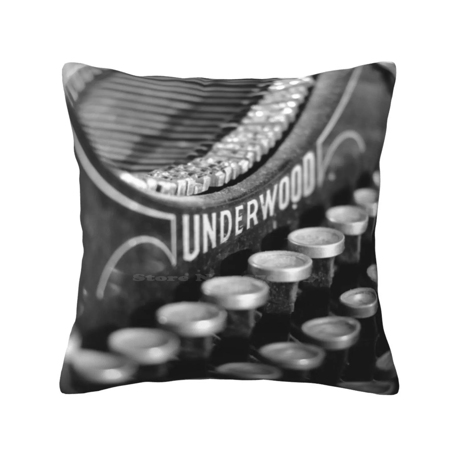 Macchina Da Scrivere Vintage Underwood Home Sofa Car Waist Throw Federa Macchina Da Scrivere Vintage In Bianco E Nero Close Up