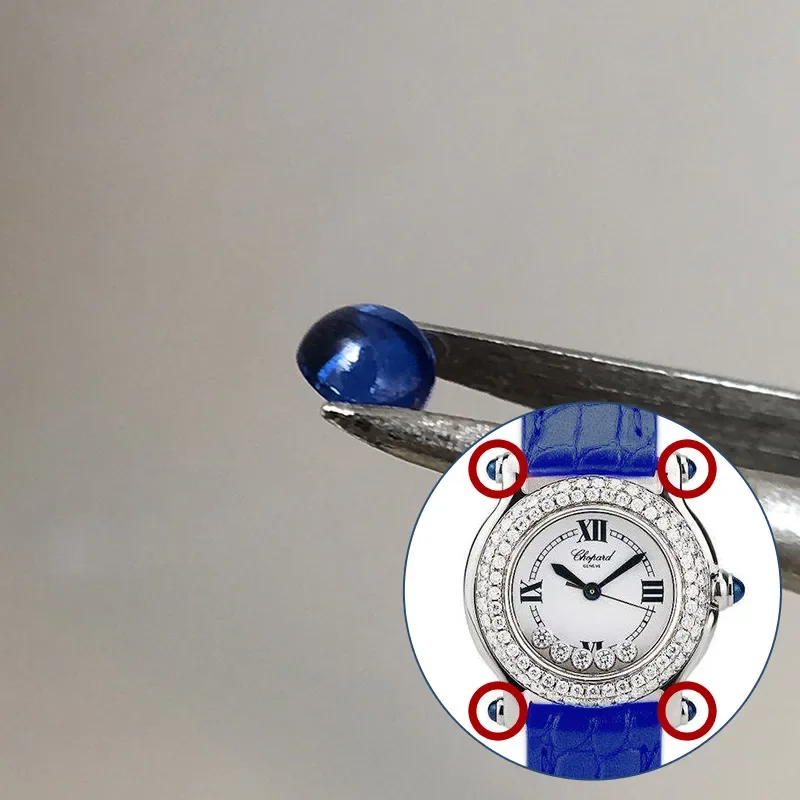 Cristallo Di Zaffiro Zircone Blu Per Orologio Al Quarzo Chopard Happy Diamonds 27829