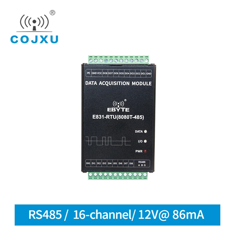 Modbus Rtu Relè Rs485 Digitale Quantità 8 Canali Ingresso Digitale Uscita Contatto Secco Acquisizione Io Controller E831-Rtu(8080T-485)