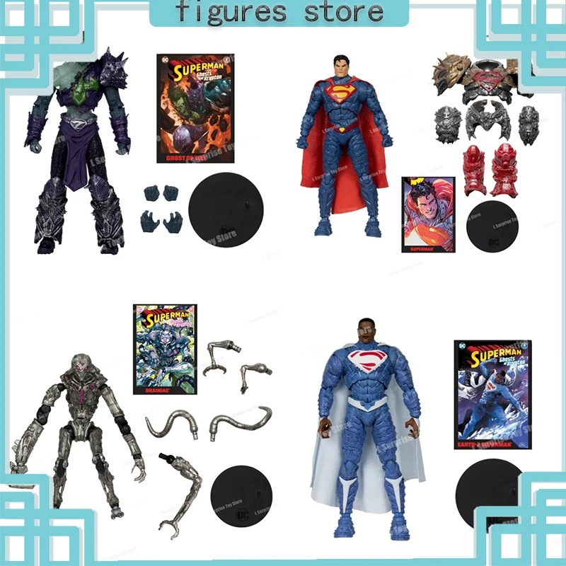 Mcfarlane Toys Dc Page Punchers Ghost Of Krypton Superman Ghost Of Zod Brainiac Anime Action Figure Figurine Statue Regali Giocattolo