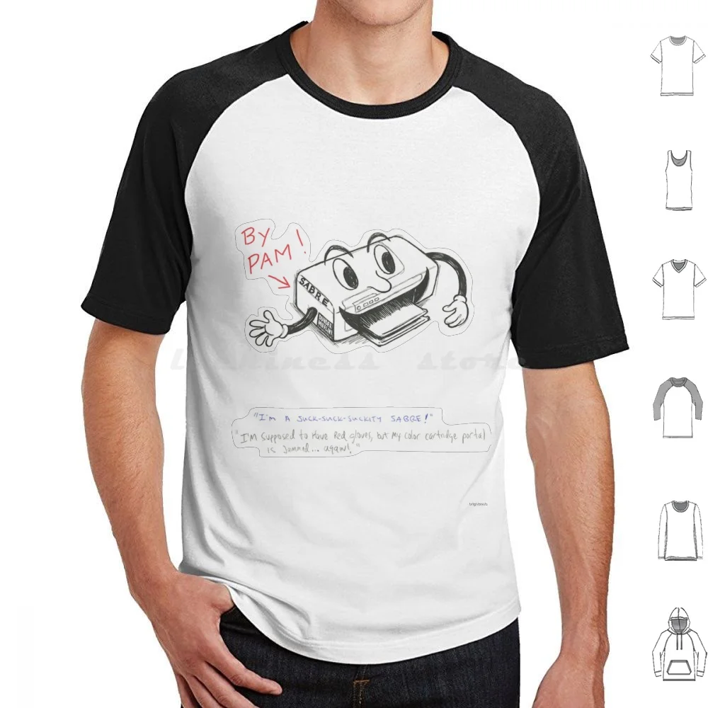 Doodle Per Stampante Pam'S! Maglietta Big Size 100% Cotone L'Ufficio Michael Pam Jim Jim Halpert Office Dunder Mifflin Romeo