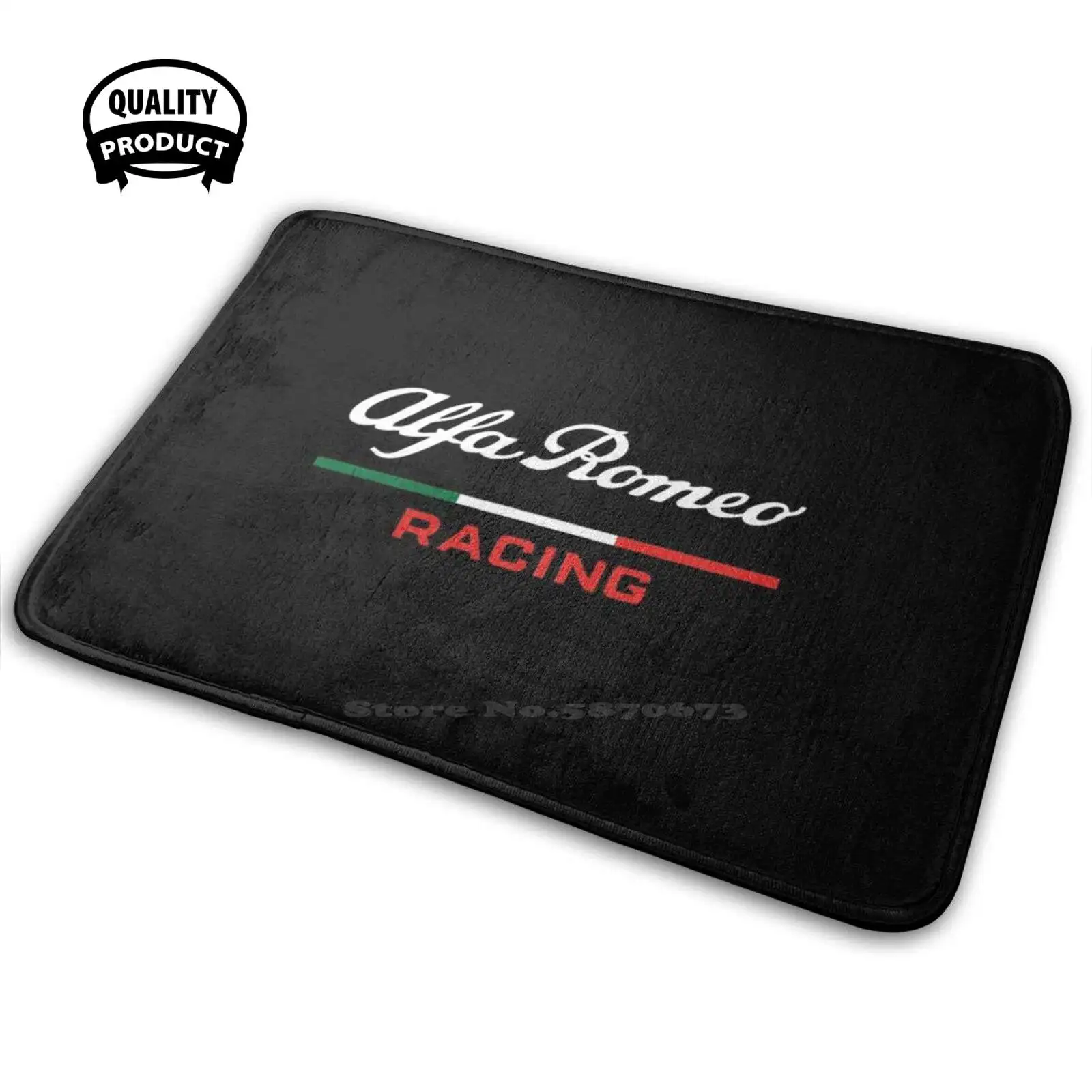 Alfa White Comodo Zerbino Tappeto Tappeto Cuscino Sconto Black Friday Natale Natale Modello Estetico Alfa Romeo Vintage