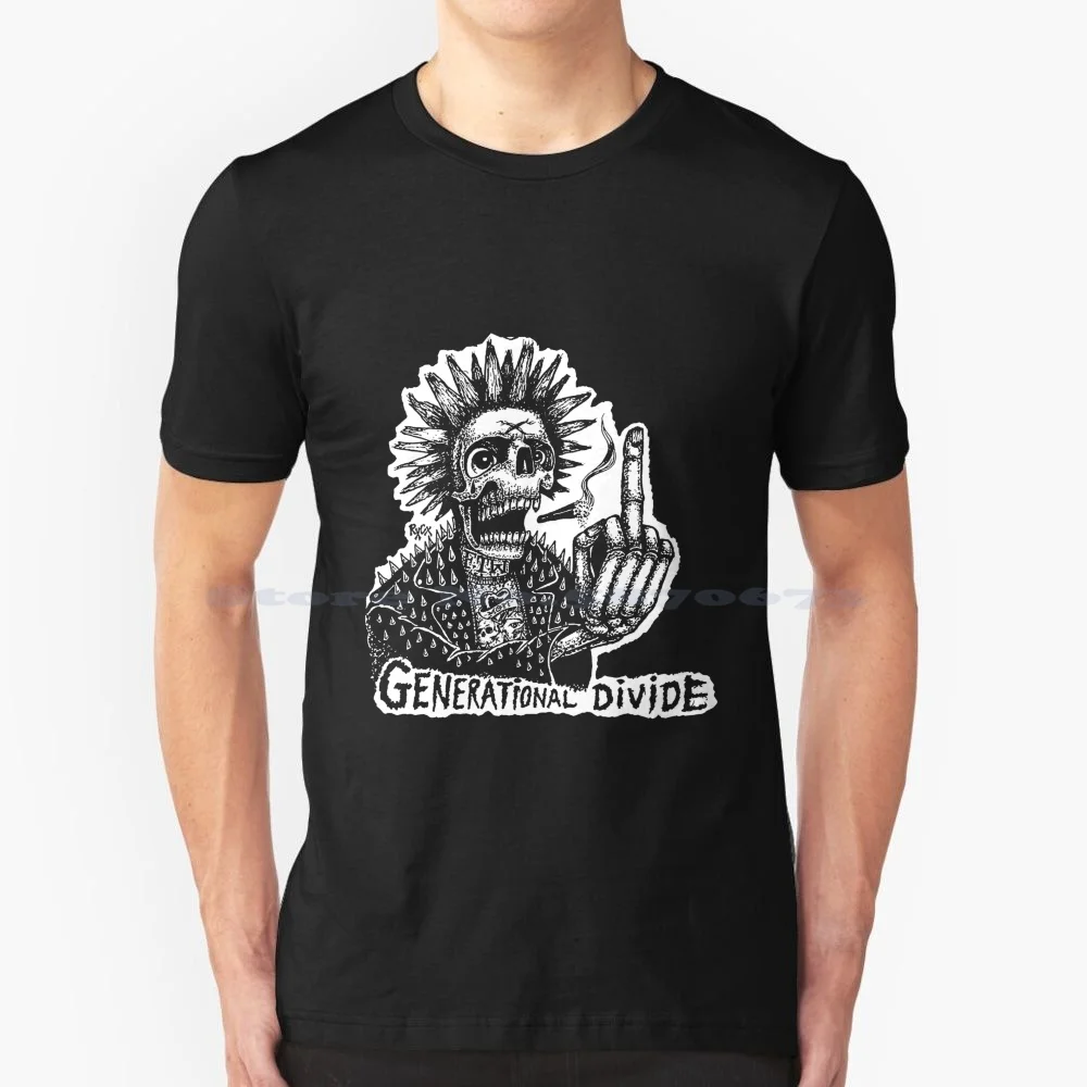 Generationnal Divide T Shirt 100% Cotone Tee Band Blink 182 Pop Punk Music Album Blink Vintage Blink Logo Smile