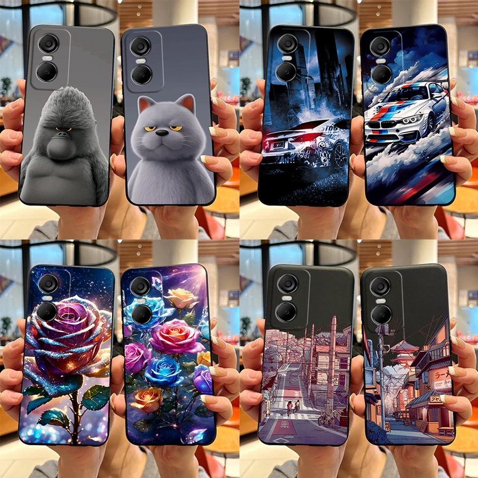 Contenimento Protettivo Per Tecno Pop 6 Pro Mobilie Cover Per Telefono Per Tecno Pop 6 Pro Custodia Sottile Cute Cartoon Soft Silicone Shell