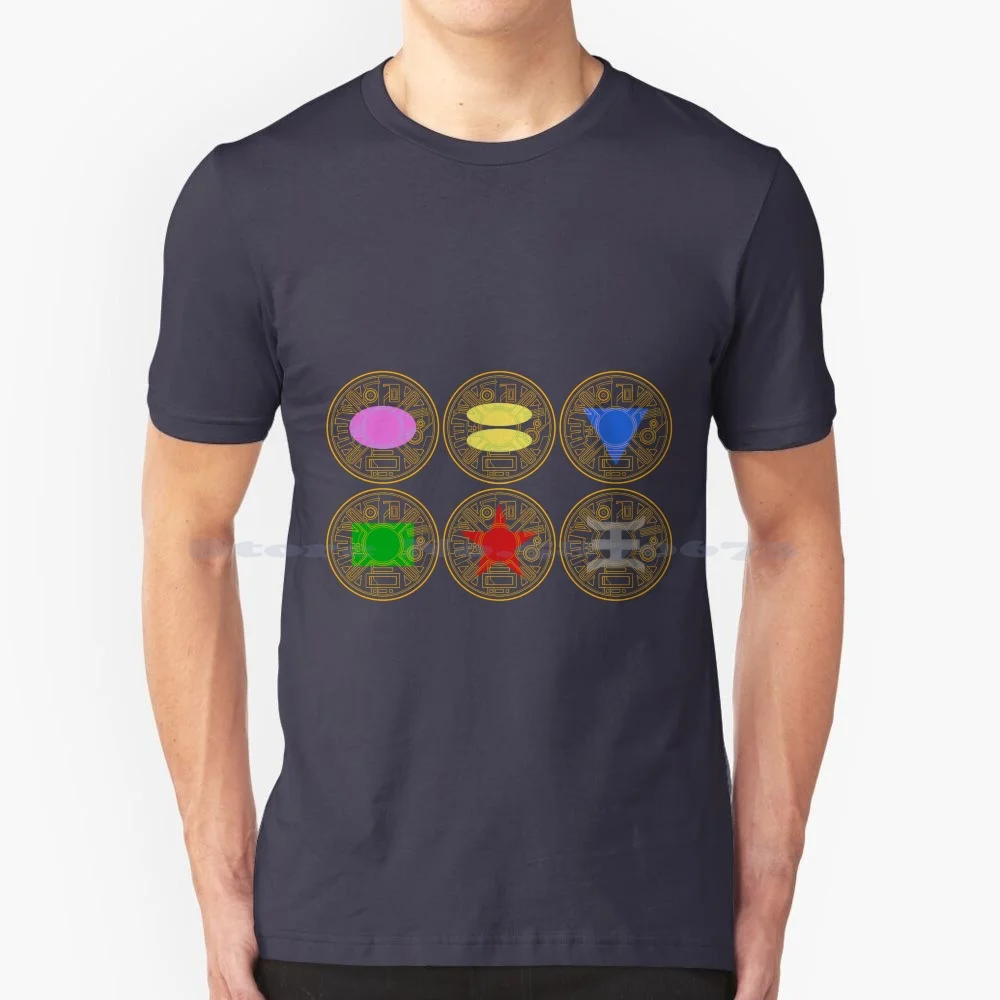 Zeo Rangers T Shirt 100% Cotone Tee Zeo Rangers Red Ranger Green Ranger Pink Ranger Tv Show Comics Morpher White Ranger Megazord