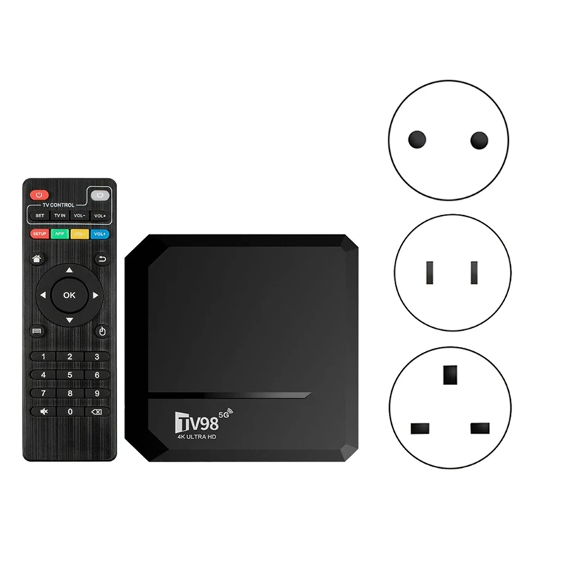 Tv98 Bt Tv Box 2G + 16G Allwinner H313 Android 12.1 Smart Tv Box 2.4G + 5G Wifi + Bt 4.0 4K X 2K Tv98 Media Player