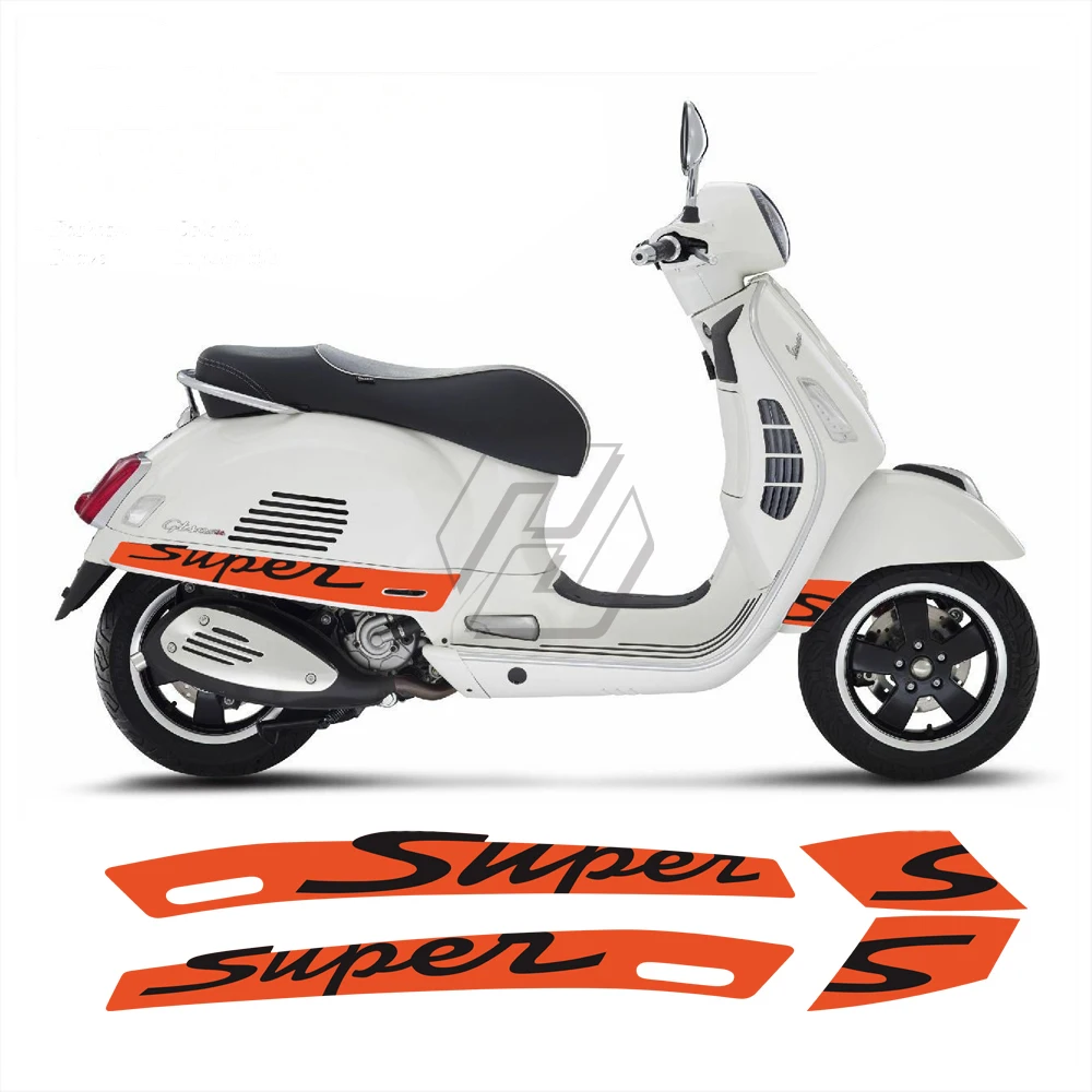 Per Vespa Gts 300 Gts300 Sport Super Sticker Moto Decalcomania Laterale