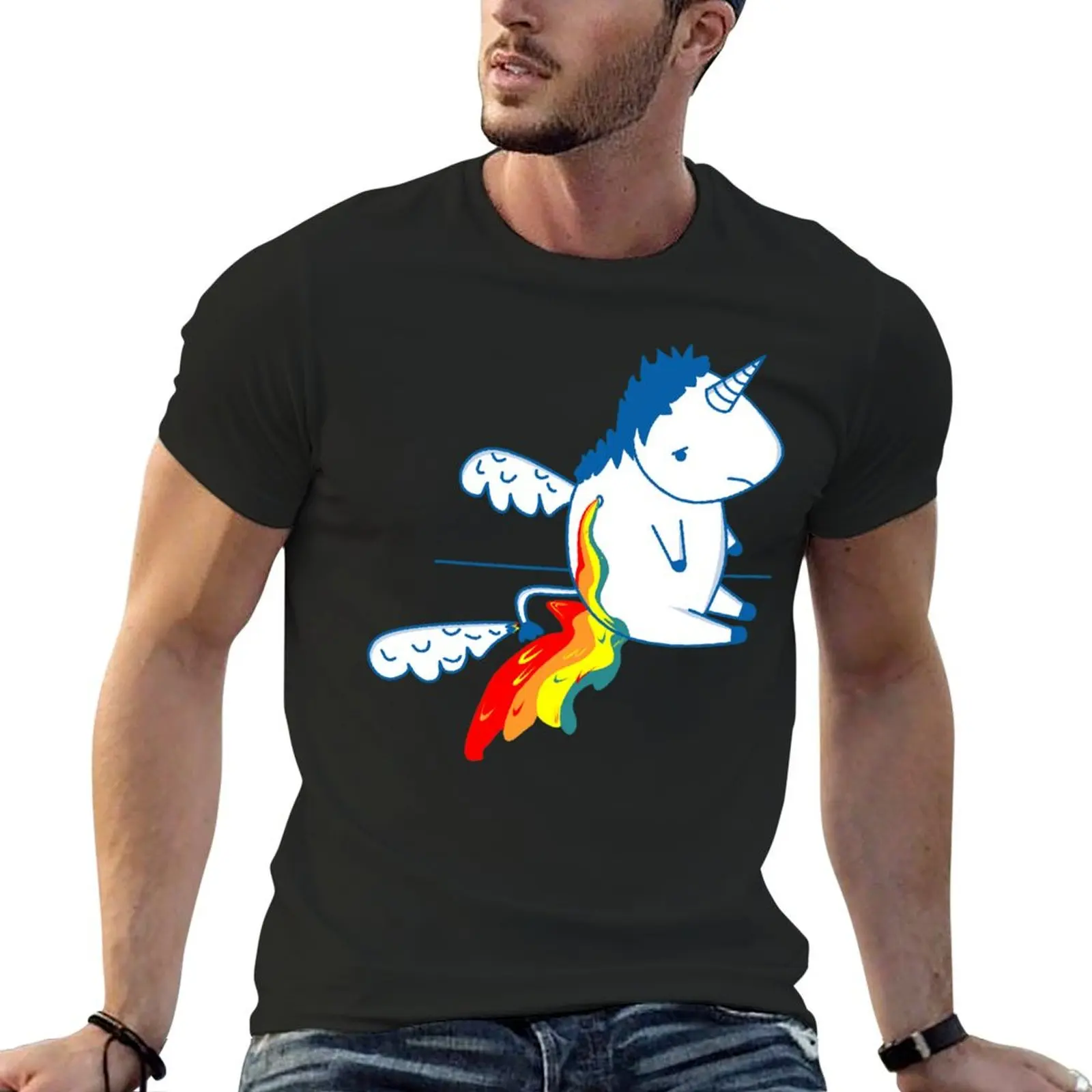 Deviidos De Unicornio Arcoiris Unicornio Arcoiris Harajuku T-Shirt Maglietta Sportiva Vintage Divertente Sarcastico Fitness Taglia Usa
