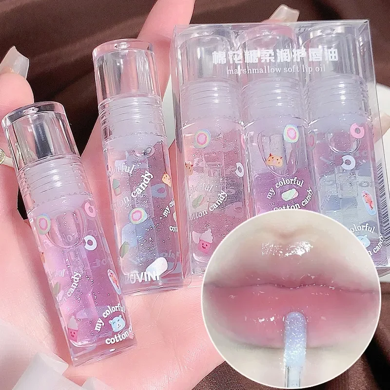 Specchio Idratante Olio Per Labbra Duraturo Glitter Trasparente Gelatina Trasparente Lucidalabbra Rimpolpante Rossetto Liquido Labbra Cura Trucco Cosm