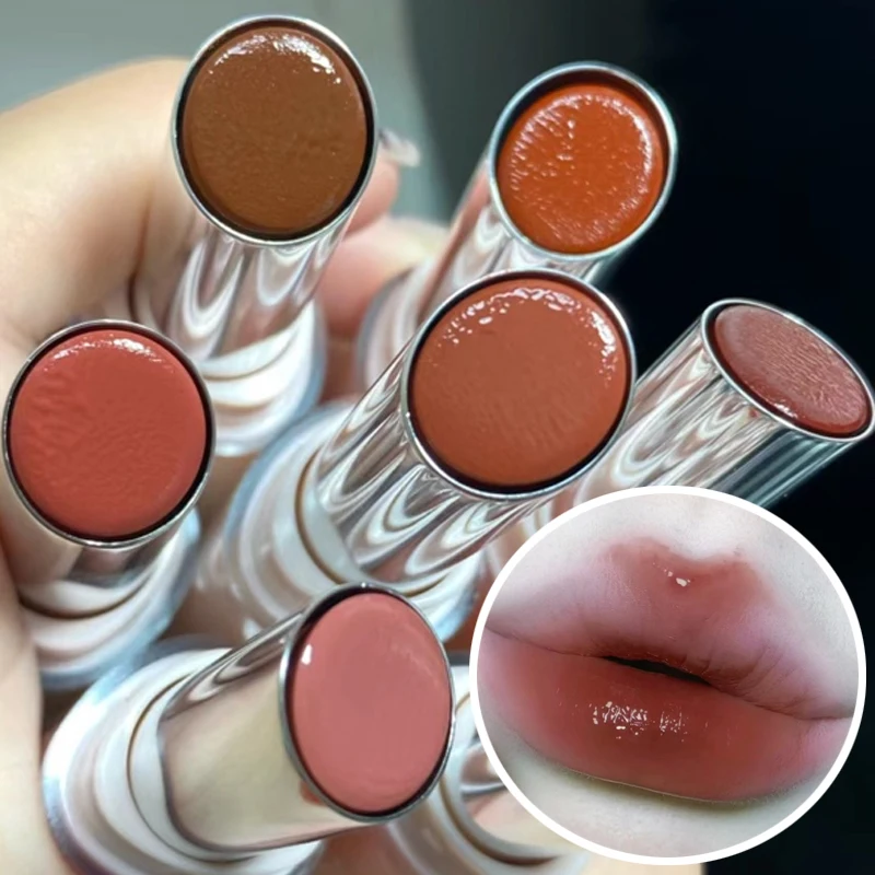 Trasparente Jelly Lip Gloss Idratante Non Appiccicoso Sexy Lip Tint Long Lasting Mirror Water Smooth Lipstick Cosmetici Per Il Trucco Delle Donne