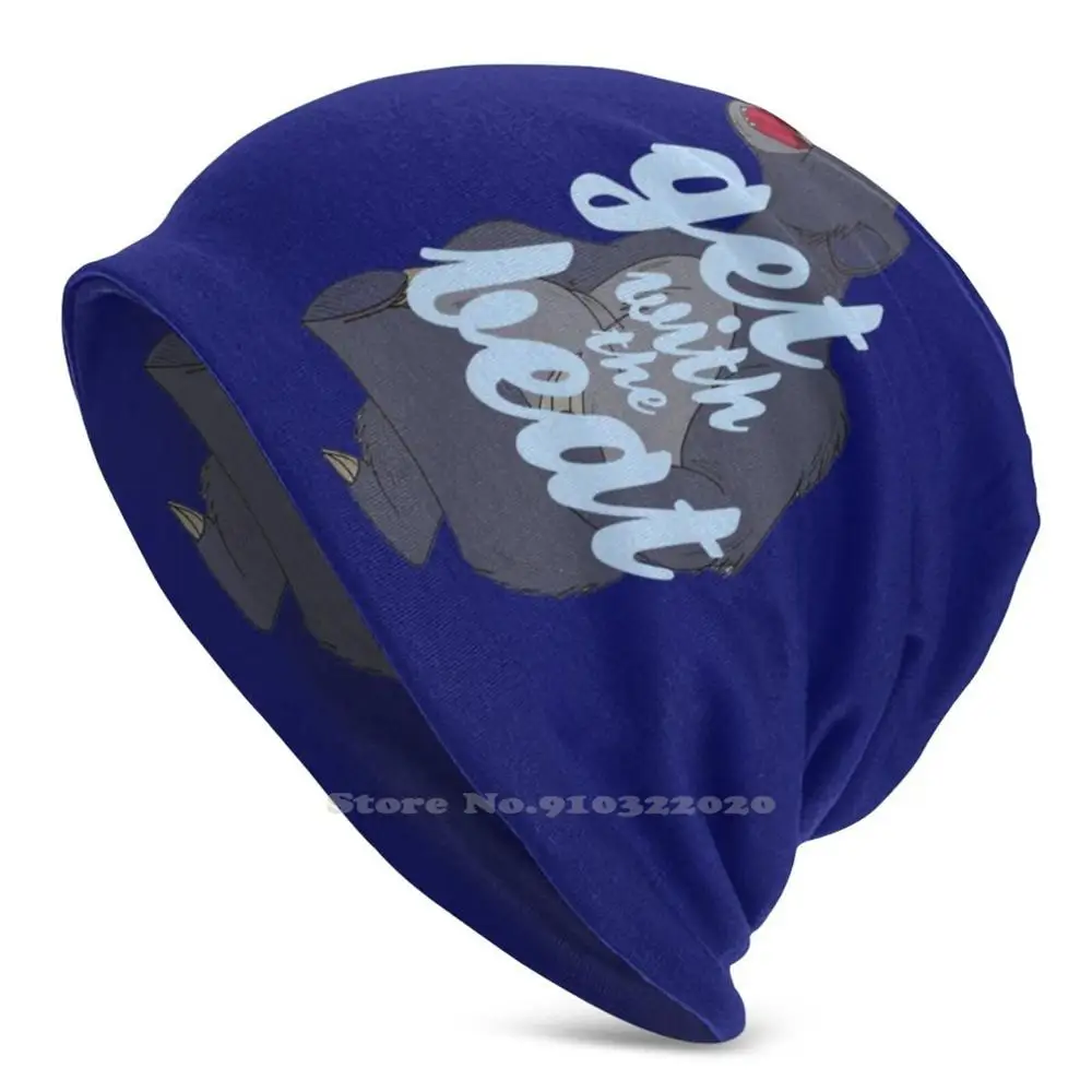 Dancing Bear Winter Warm Knitted Cap Beanie Men Jungle Book Music Dance Fun Quote Text Bear Animal Cartoon Character Movie