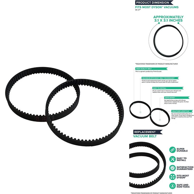 Cinghie Per Vuoto Di Ricambio Compatibili Per Dyson Part 911710-01 E Modelli Dc17 Potenti Cinture Vac Di Lunga Durata