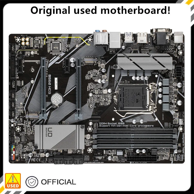 Per B560 Hd3 Scheda Madre Desktop Intel B560 128Gb Ddr4 Usata Originale Lga 1200 I7/I5/I3 Usb3.0 Sata3