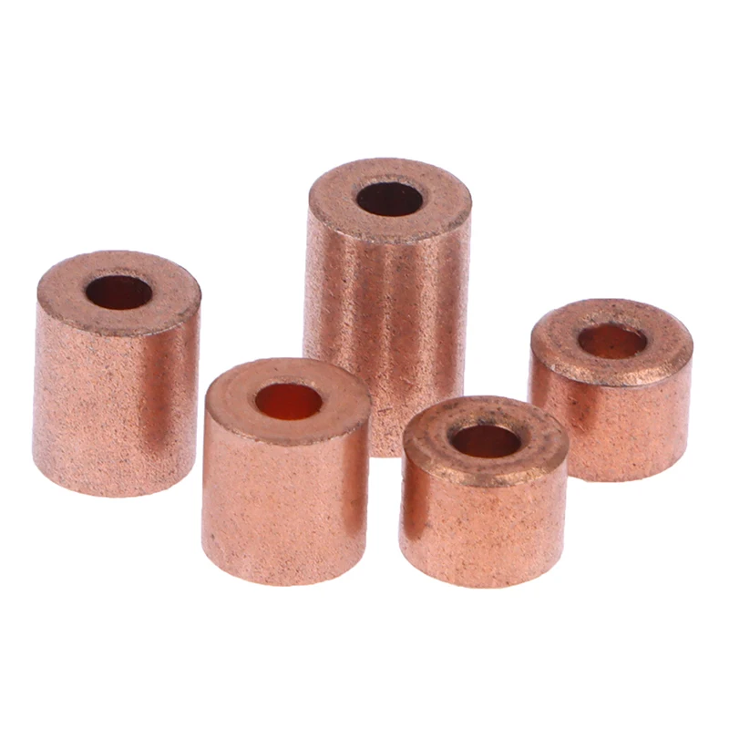 10 Pz/Lotto Mini Cuscinetto Manicotto In Rame Base In Rame Cuscinetto Piccolo Parti Metallurgiche 2*5*4/2*5*4.2/2*5*5.3/2*5*6/2*5*8Mm Set
