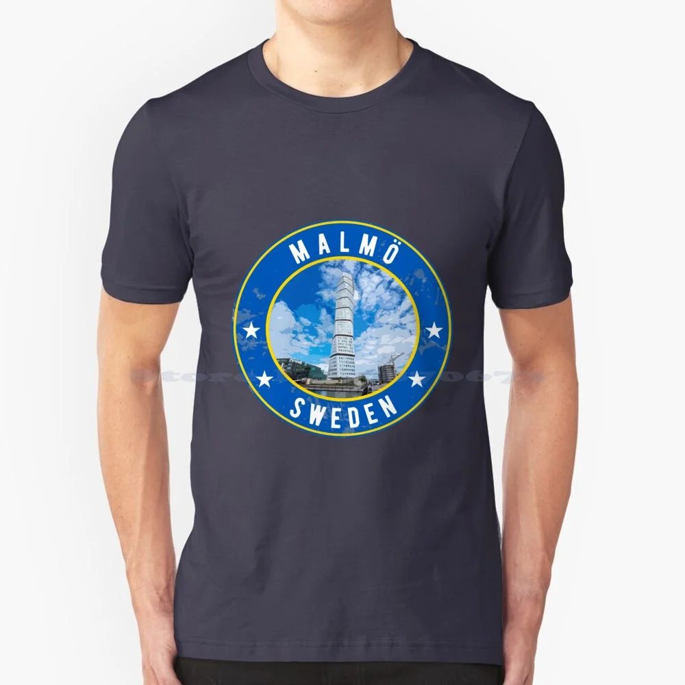 Malm? , Malm? Svezia, Città Di Malm? Maglietta 100% Cotone Tee Malm? Svezia Svezia Svezia Bandiera Svezia Colore Bandiera Della Svezia