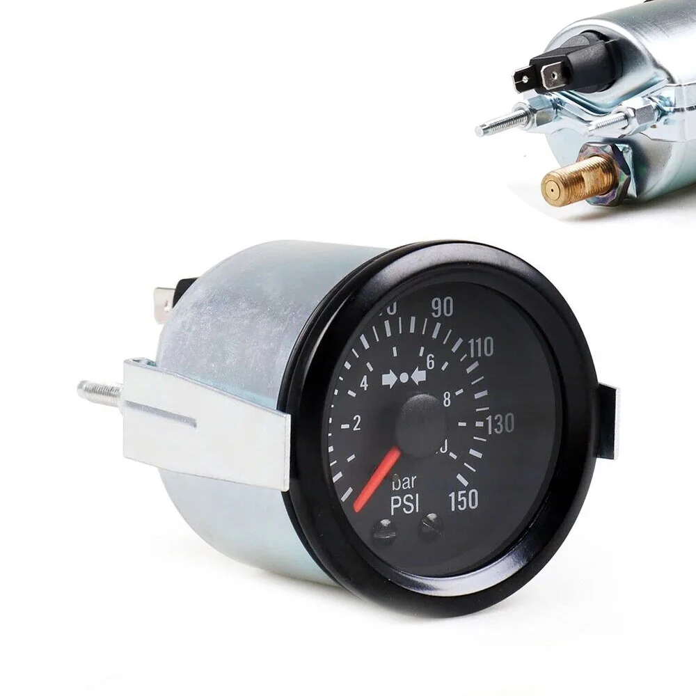 2 "52Mm 0-10Bar/0-150Psi Barometro Meccanico Air Press Ure 12V Press Gauge Car Meter Con Sensore Npt1/8