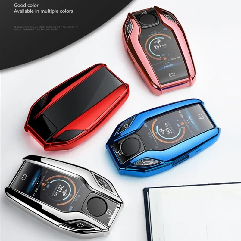 Custodia Per Chiave Auto Tpu Copertura Di Protezione Completa Per Bmw Serie 5/7 6Gt Bmw X5 X3 X4 X7 G12 G30 G31 G32 I8 Per Bmw Led Display Key Case