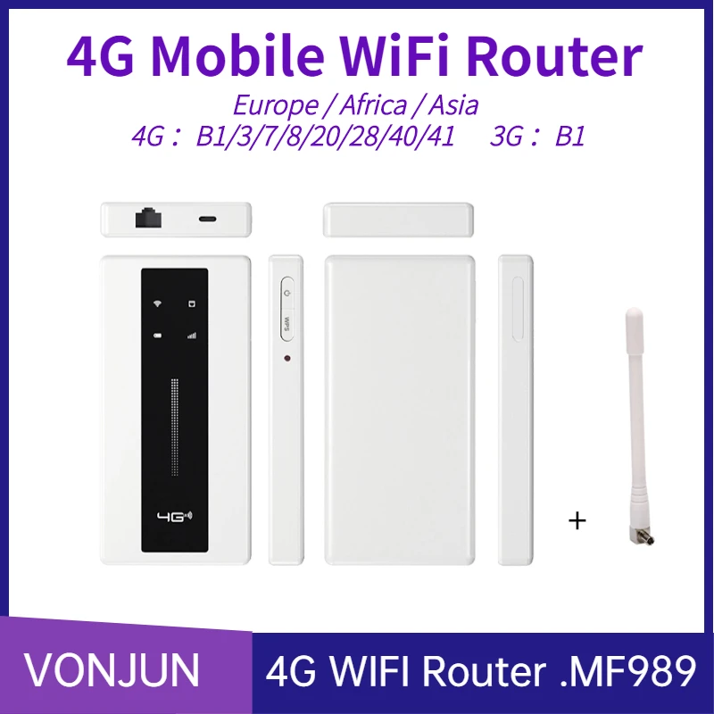 Mf989 4G Lte Router Wifi Ts9 Antenna Esterna Type-C Moblie Hotspot 10000Mah Batteria Ethernet