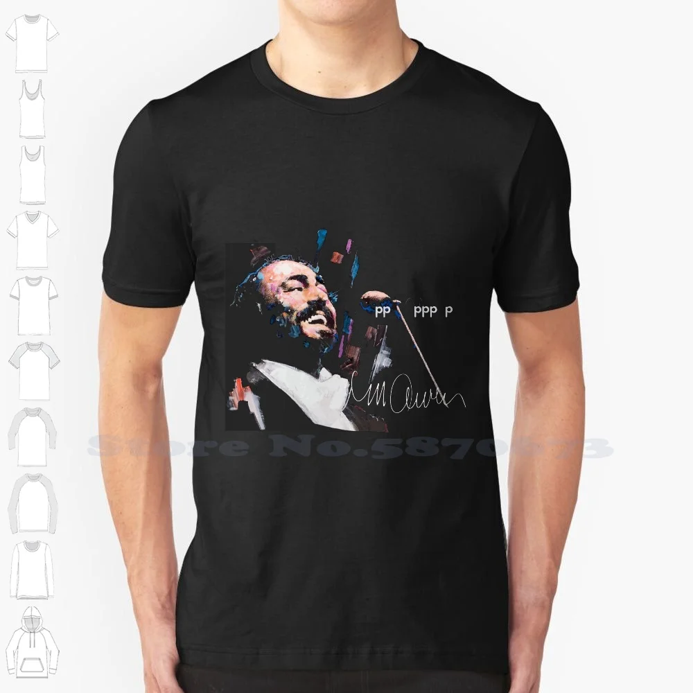 Ritratto Originale Di Luciano Pavarotti Con Cappuccio Personalizzato Divertente Vendita Calda Tshirt Santa Maria Novella Firenze Cattedrale Firenze Bi