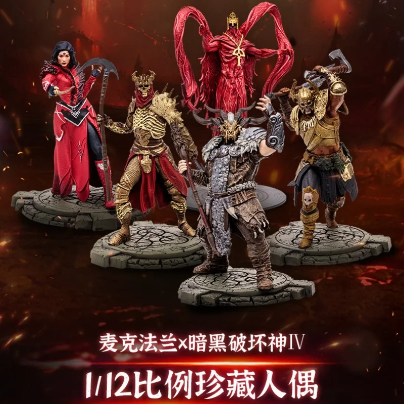 Blizzard Macfarlane Diablo Iv 1/12 Wizardry Necromancer Barbarian Druid Statue Artigianato
