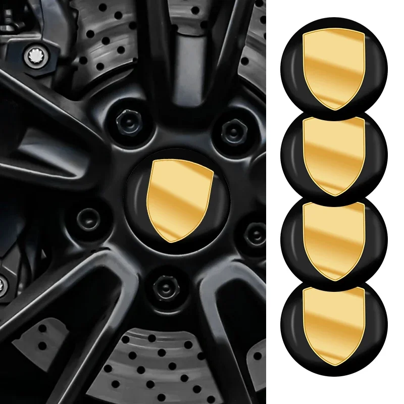 4Pcs Car Emblem Wheel Center Hub Caps Adesivi Per Panamera Cayenne Macan 911 718 Boxster Taycan Cayman Carrera Gt Accessori