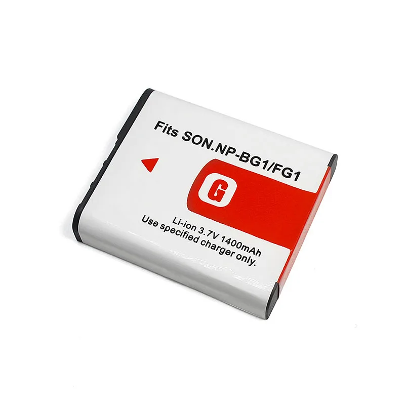 Batteria 1400Mah Con Caricabatterie Per Sony Np-Fg1 Np-Bg1 Per Sony Cyber-Shot Dsc W220 H55 Hx9V Hx20V Hx5V H20 W300 H50 Hx400 W55