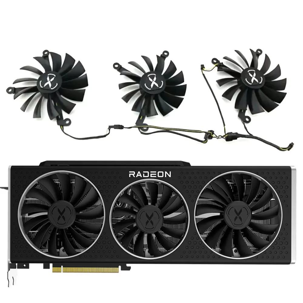3 Pz/Set Muslimate/Pla09215B12H Rx 6800 Xt, 6800 Ventola Gpu, Per Xfx Rx 6800 Xt, Rx 6800 Speedster Moc 319 Ventola Di Raffreddamento Della Scheda Vid