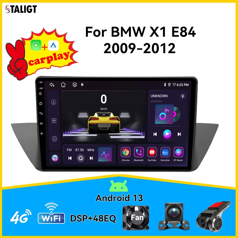 Android 13 Carplay Android Auto Wireless Video Android Multimedia Per Bmw X1 E84 2009-2012 Autoradio Auto Automobilistica