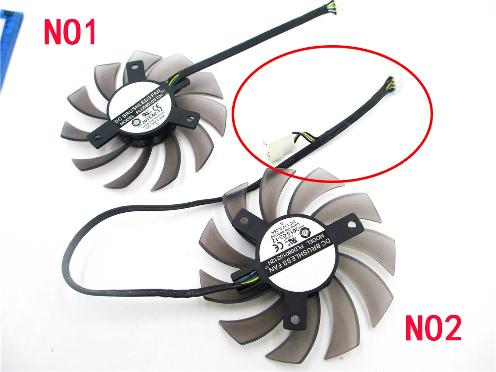 Pld08010S12H Ventola Di Raffreddamento Per Geforce Gtx 560 460 Ti R7 260X R270X Msi Ms-560 Ti Asus Gtx 1050 Ti Zaffiro 6930 7850 Gtx 550 750 Ti Hd7870