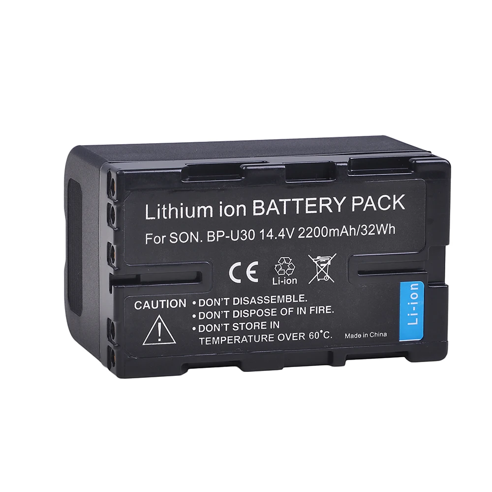 1 Pz 2200 Mah Bp-U30 Bp U30 Bpu30 Batteria Per Sony Bp-U60 E Sony Pmw-100, Pmw-150, Pmw-160, Pmw-200, Pmw-300, Pmw-Ex1, Pmw-Ex1R