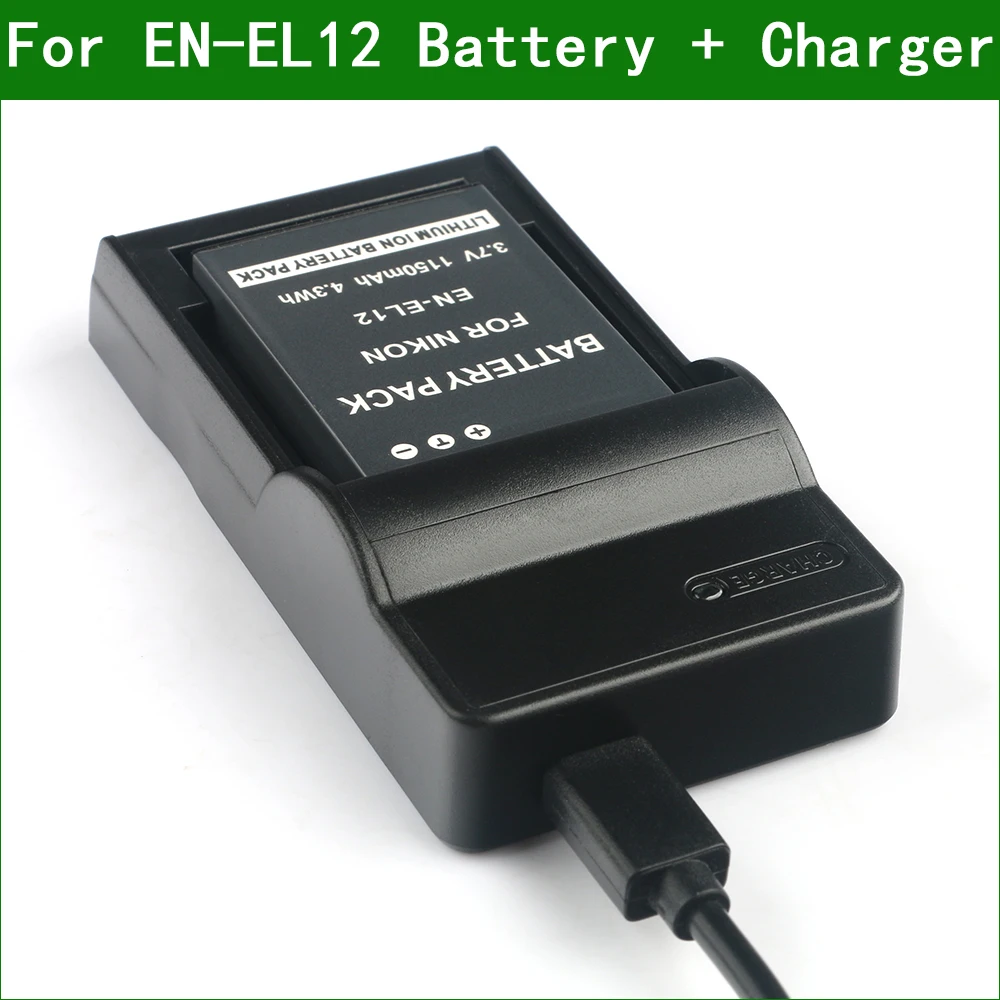 En-El12 Enel12 En El12 Caricabatterie Per Fotocamera Digitale Per Nikon Coolpix Aw100 Aw110 Aw120 Aw100S Aw130 Keymissione 170 360