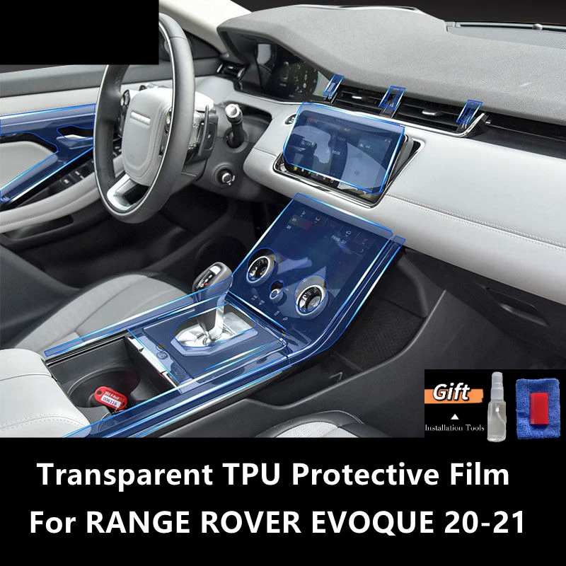 For Range Rover Evoque 20-21 Car Interior Center Console Transparent Tpu Protective Film Anti-Scratch Repair Film Accessories