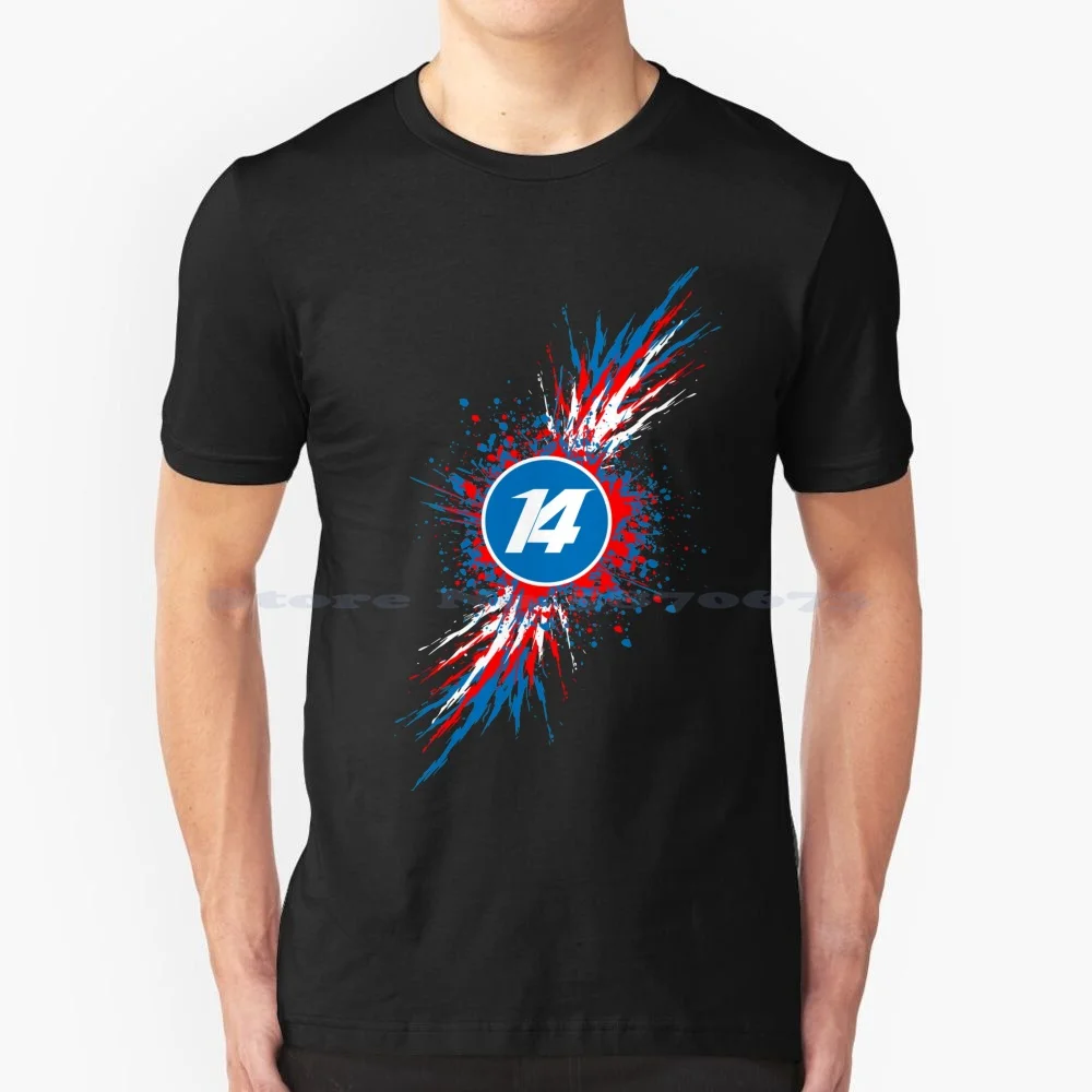 Fernando Alonso 14 T Shirt 100% Cotone Tee Fernando Alonso Fa14 Magic Alonso Hamilton Vetel Schumacher Senna Leclerc Prost